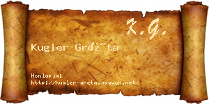 Kugler Gréta névjegykártya